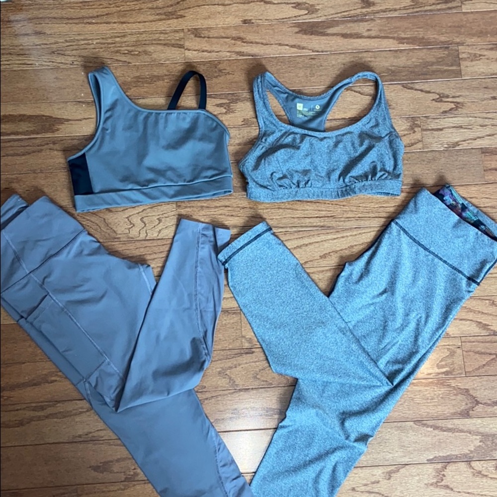 All Gray Activewear! Gym shark and more workout